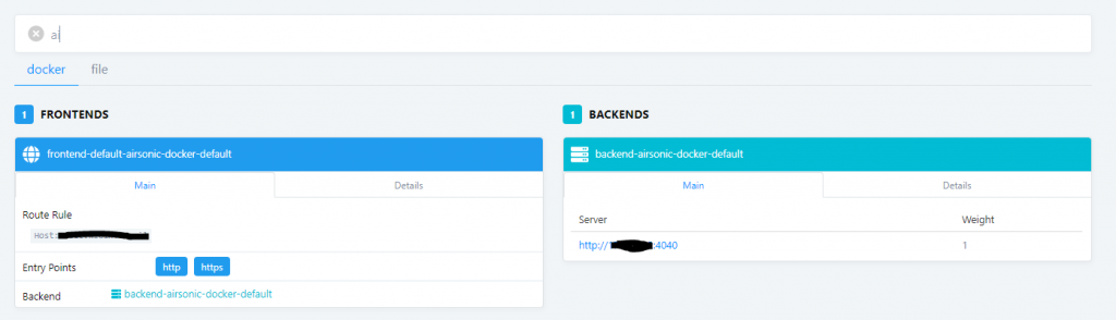 Airesonic Traefik Settings - Dockeril