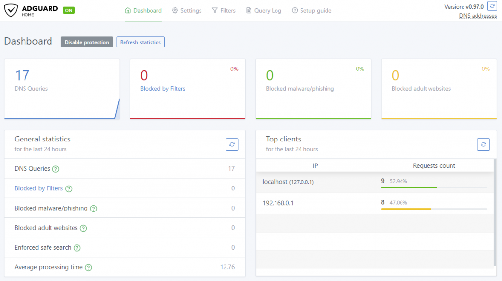 AdGuard Home Web Admin - Dockeril.net