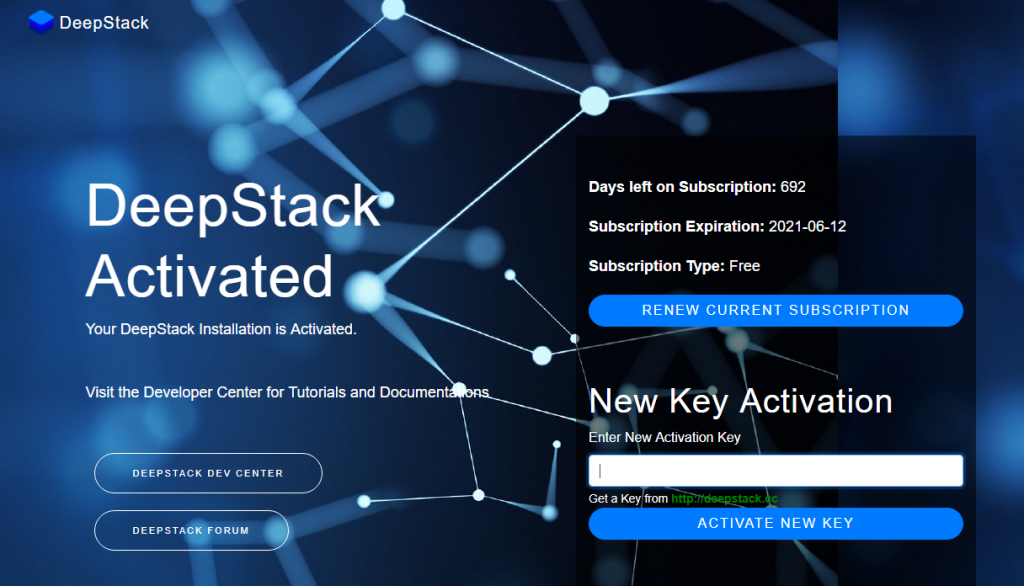 Deepstack Activation Complete and Registation info - Dockeril.net