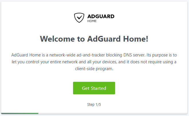 AdGuard Home Setup Wizard - Dockeril