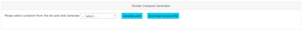 DeCompose UI - Generate docker-compose for existing containers - dockeril.net